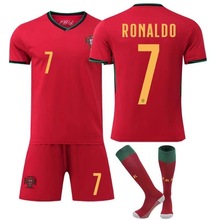 2024葡萄牙球衣欧洲杯C罗7号主客场B费利雅得足球训练服成人套装