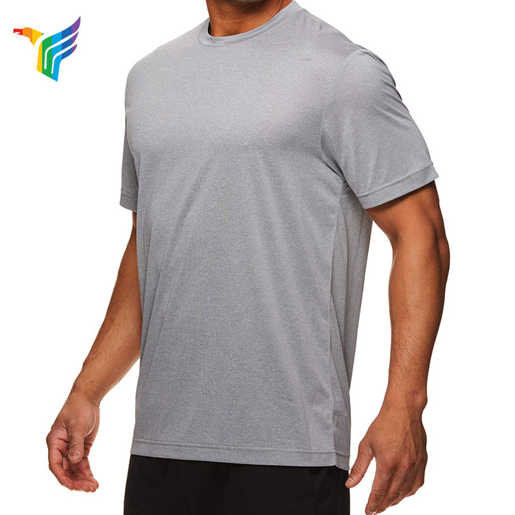 Light Gray Men's Loose Ice Silk Cool Custom Sports T-Shirt