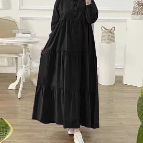 Skirt autumn loose long-sleeved new dress long dress long women's dress