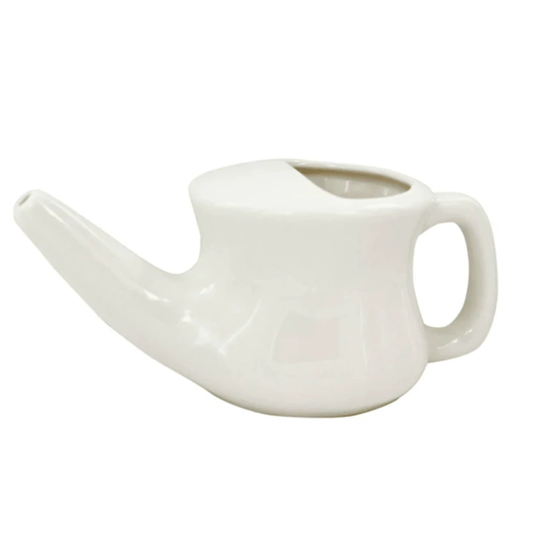 Керамический нети-пот для йоги, промывания носа физиологической солью, изготовленный на заказ для внешней торговли.