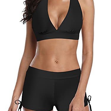 Set de Bikini Deportivo con Tirantes Set de 2 Piezas de Nylon Push-Up con Almohadilla sin Aros para Natación image 1