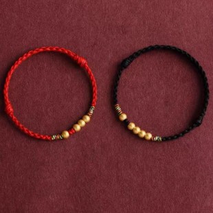 Benmingnian Transfer Beads Hand-woven Bracelet Bracelet for Lifetime Couple's Gift Simple Square Beads