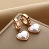 Golden earrings stainless steel, jewelry, European style, does not fade, pink gold, wholesale