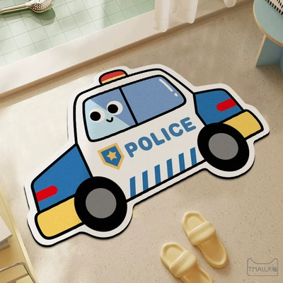 Cartoon Shaped Car Floor Mats, Bathroom Decorative Floor Mats, Children's Room Living Room Floor Mats, Stain-Resistant and Easy-Care Floor Mats