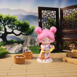 南海蝴蝶源起盲盒PVC公仔创意桌面摆件注塑软胶摆件玩偶古风手办