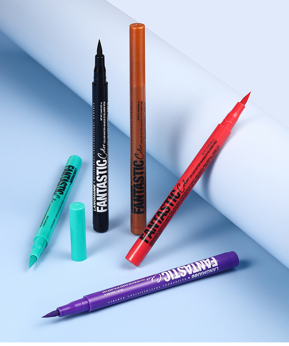 LANGMANNI Liquid Twelve-color Eyeliner Pen Set Matte Quick-Drying fang Smudge Eyeliner Liquid Pen undefined