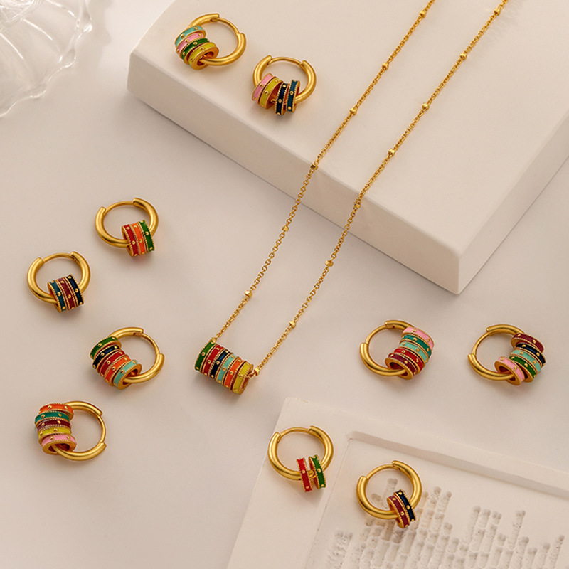 Retro matte earrings