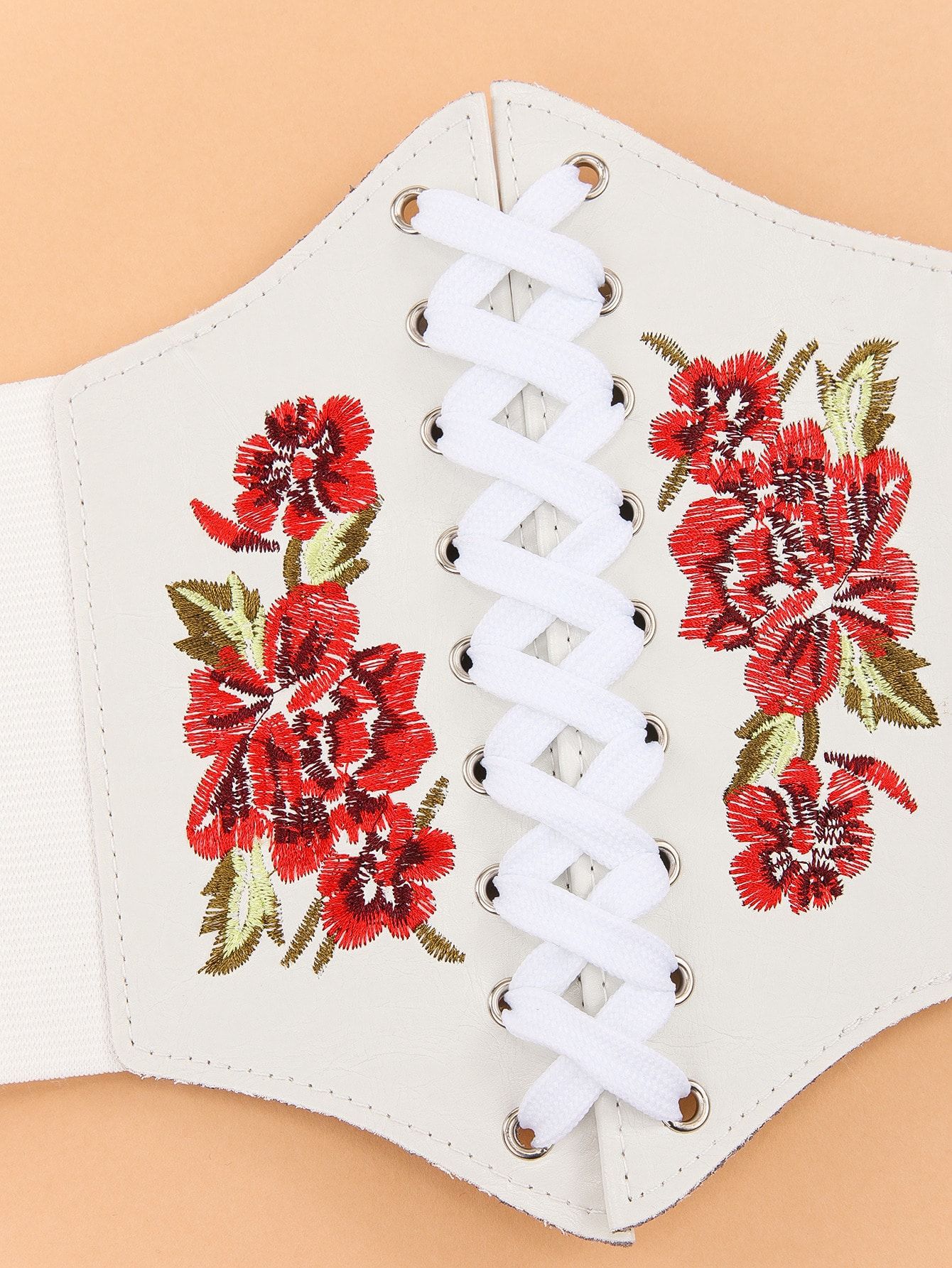 Retro Rosa Cuero Sintético Mujeres Cinturones De Cuero display picture 2