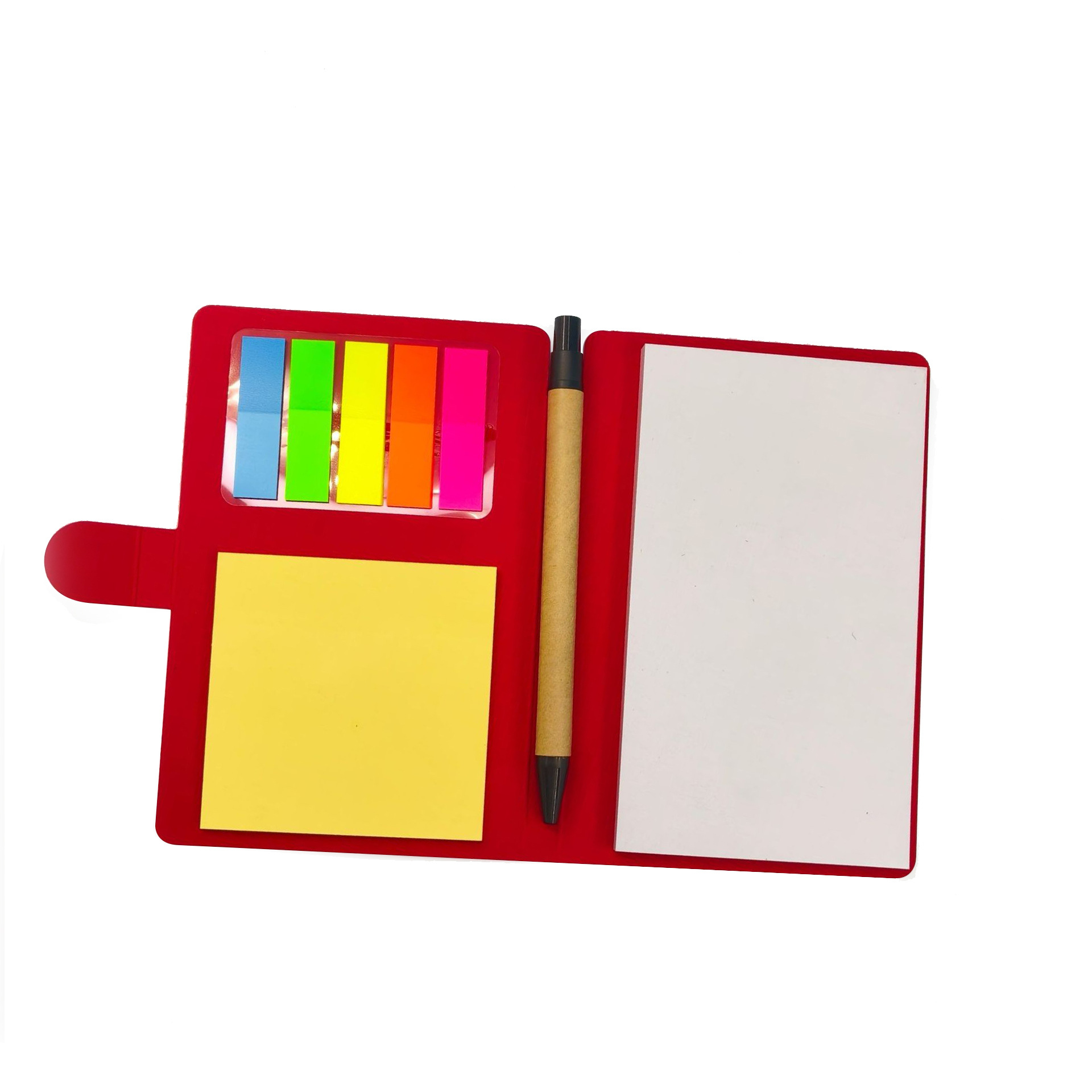 Cuaderno de notas kraft transfronterizo colorido conjunto de bolígrafo papelería desgarrable y pegada