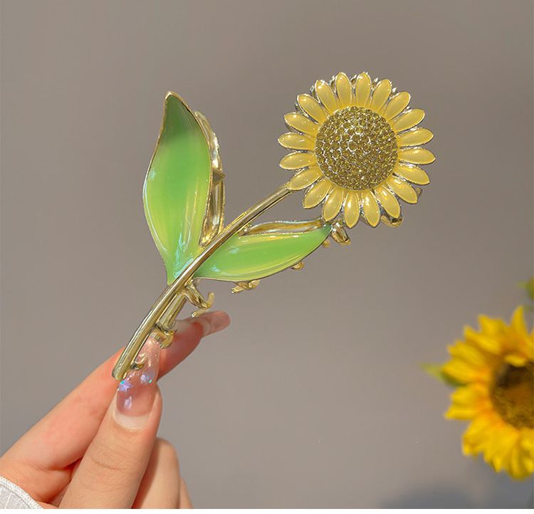 50g Weight Hair Claws Hair Accessories Type 1 Piece Quantity Daily Occasion Alloy Material Flower Pattern Women'S Gender Plating Design Fashion Style Fashion Flower Alloy Plating Hair Claws 1 Piece 7