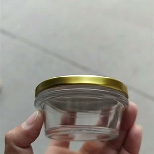 Wholesale export sturgeon bottle high temperature bird's nest glass bottle large diameter caviar sauce bottle jam bottle stew bottle food