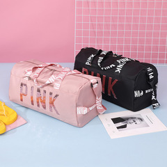 Pink Large Capacity Travel Bag, Wet and Dry Separation, Casual Travel Bag, Fresh Sports Fitness Yoga Bag, Cross-border Wholesale