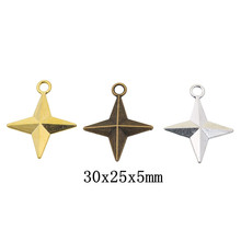 DIY饰品配件复古锌合金 四角星星挂件 zakka批发厂家直销1566