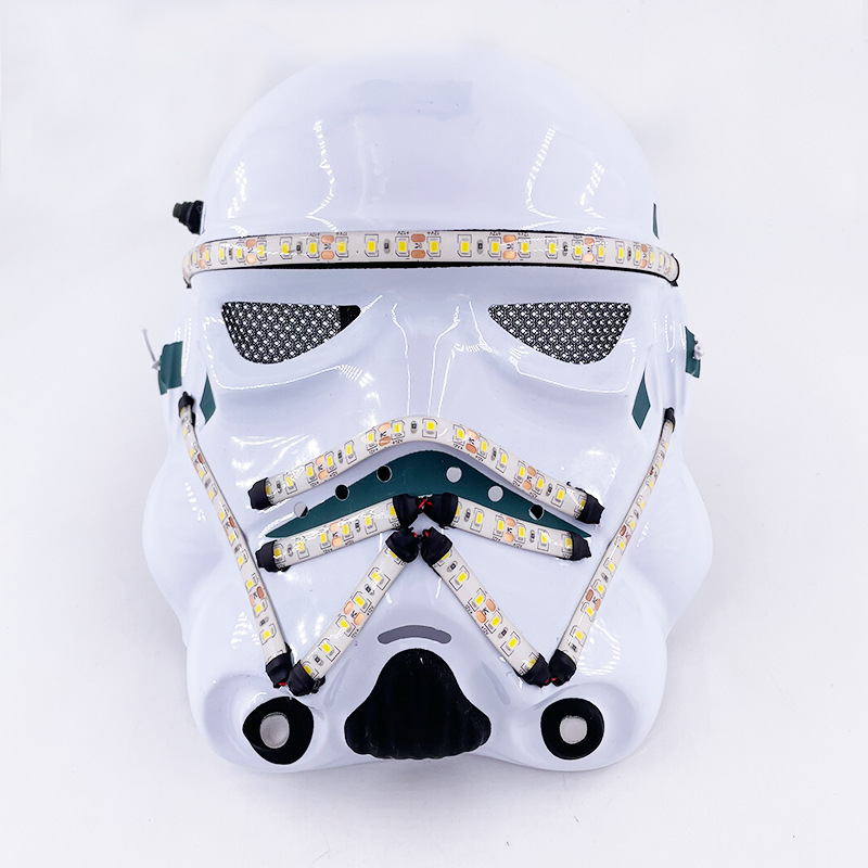 Máscara Luminosa LED de Star Wars, COSPLAY, Temática de Película, Juego de Rol, Accesorios Luminosos, Máscara Luminosa