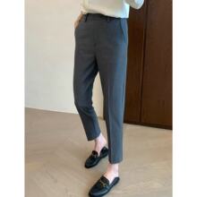 早秋新 竹竿腿气质品质醋酸天丝四面弹显瘦中腰贡针西裤G0825X