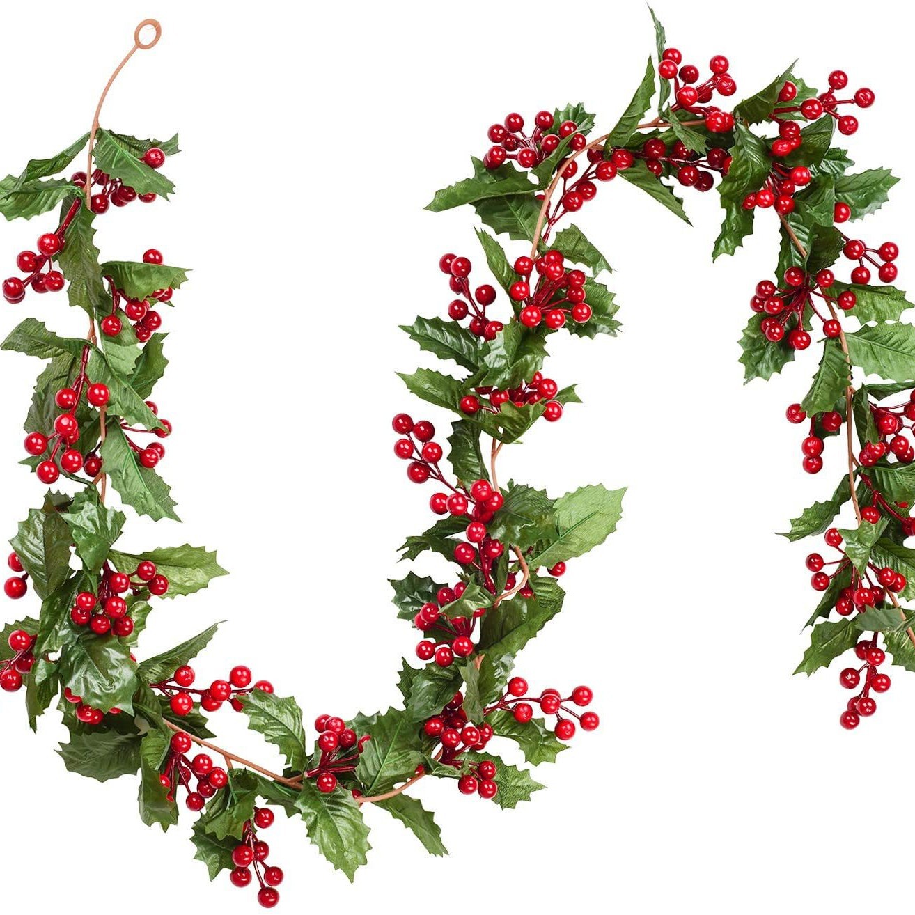 Ratán artificial Navidad ratán pared colgante casa patio decoración baya roja ratán suave Navidad atmósfera diseño