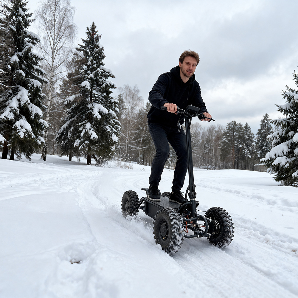15inch Four-Wheel Drive Electric All-Terrain Vehicle, Off-Road Vehicle, Beach Vehicle, Four-Wheel Scooter, High Power, Long Range, Foldable