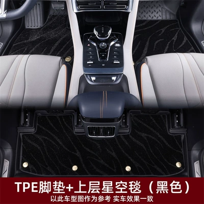 Ayaqaltılar (Kovriklər) – Suitable for Car Waterproof - 2026-honda-passport-special-double-layer-floor-mats-tpe-upper-starry-sky-blanket-black