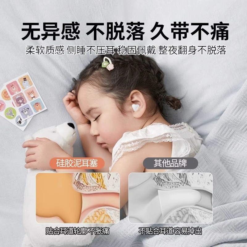 【送料無料】ドイツ製シリコン耳栓、騒音防止、睡眠専用防音、学生寮の騒音軽減|undefined