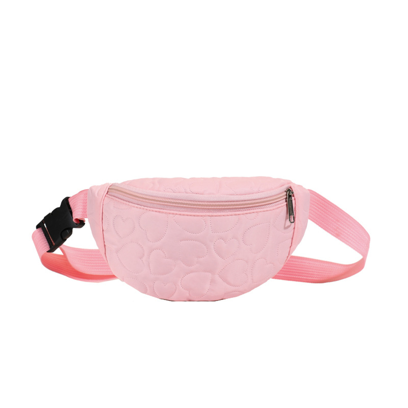 Bolso de pecho para niños y niñas de color sólido simple dulce amor estilo occidental mini bolso de mensajero para bebés 2025 nuevo bolso para niños