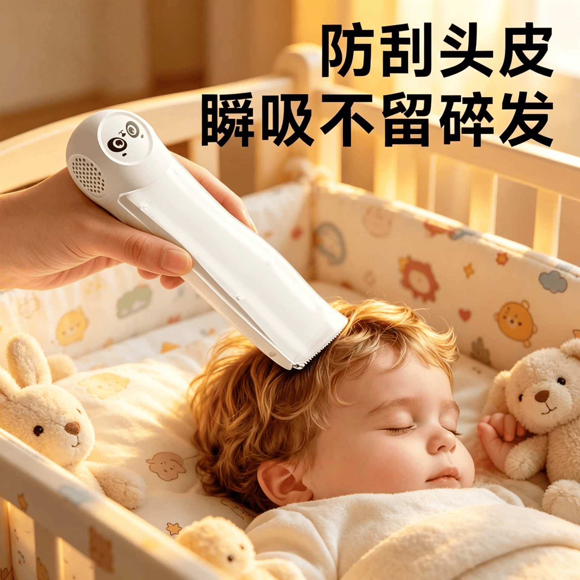 Children's hair clipper for newborns, hair suction shaving electric trimmer, rechargeable hair clipper, ultra-quiet automatic hair suction