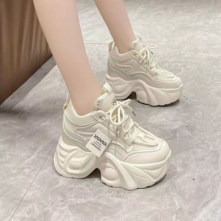 2025 New Summer Style 9cm Inner Height Increasing Women's Shoes Thick-Soled Small High-Heeled Dad Shoes Versatile Sports and Casual Shoes 2025 New Summer Style 9cm Inner Height Increasing Women's Shoes Thick-Soled Small High-Heeled Dad Shoes Versatile Sports and Casual Shoes