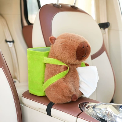tissue box Internet celebrity – Car tissue box/set - kapibala-tissue-box-with-back-bucket-style