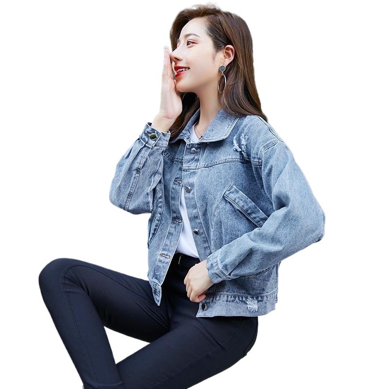 牛仔外套女士2025春秋新款短款韩版宽松小个子百搭原宿风上衣BF潮|undefined
