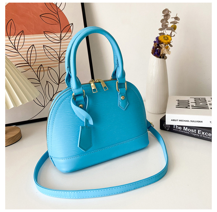 Solid Color Pattern All Seasons Season Women'S Gender Women's Pu Leather Solid Color Elegant Classic Style Shell Zipper Shoulder Bag Crossbody Bag Dome Bag