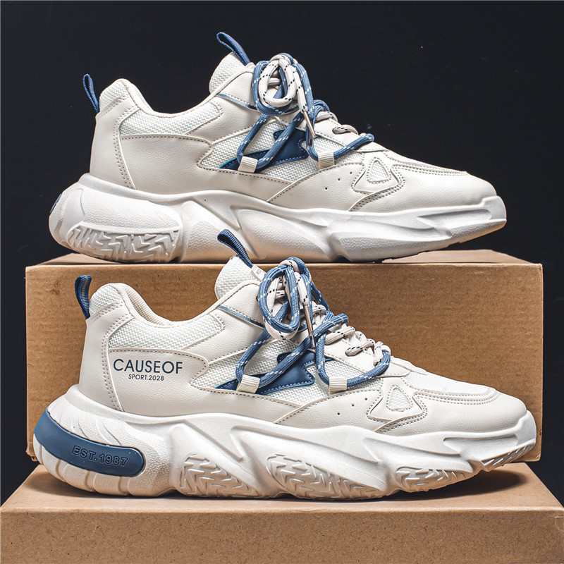 Men's shoes spring 2024 new sports casual shoes trendy Korean style versatile shoes men's height increasing running Daddy Fashion Shoes