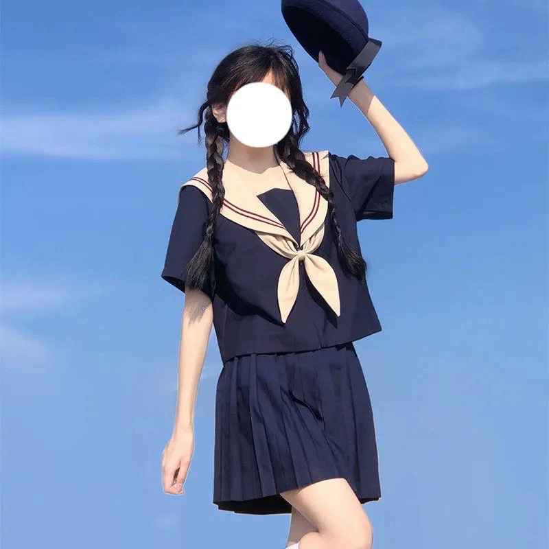 Базовый костюм для моряков, униформа, чистый костюм, школьный стиль jk, униформа юбка, японский чистый, подлинный, средний костюм
