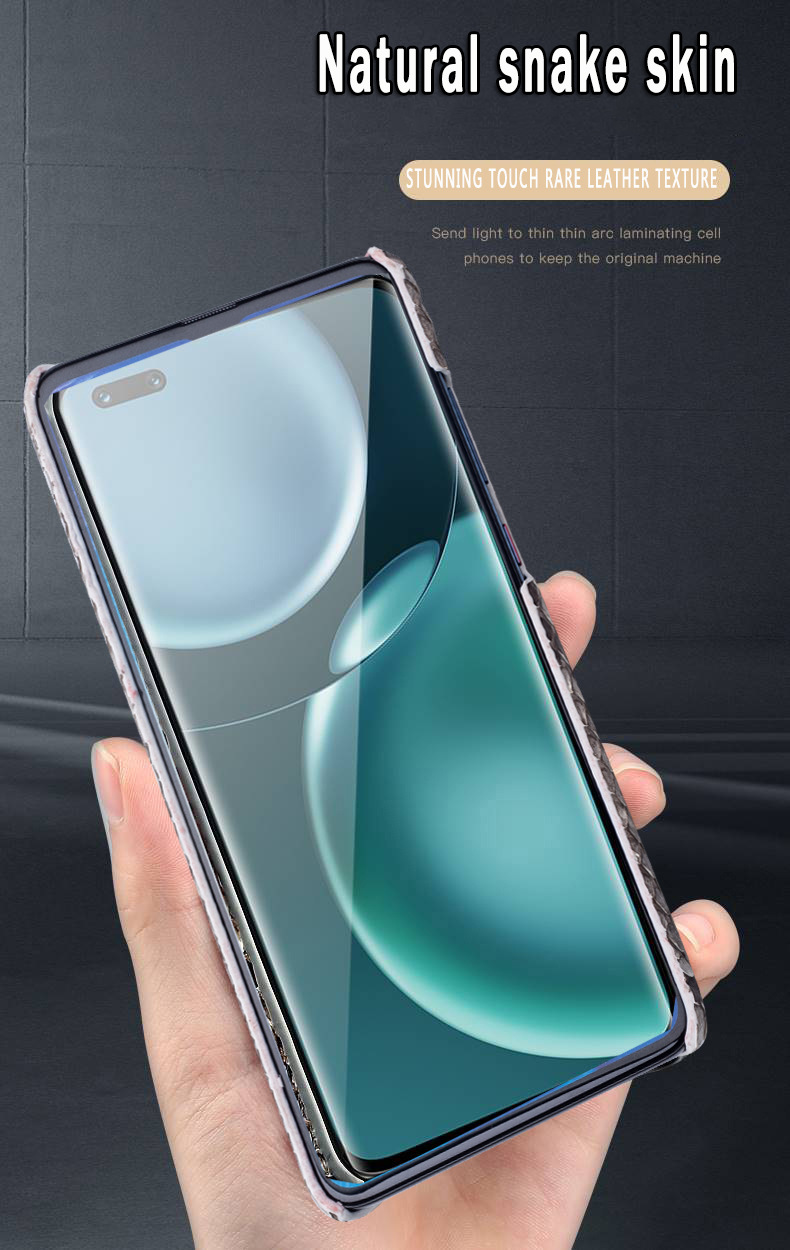 Ốp lưng iPhone da rắn tự nhiên vân cá sấu chống sốc — Lưng màu nguyên bản, Bụng màu nguyên bản, Màu đen bụng chi tiết 6