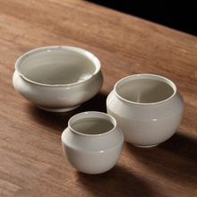 草木灰釉家用茶洗杯洗水盂水洗茶渣缸复古陶瓷功夫茶具洗茶器茶盆