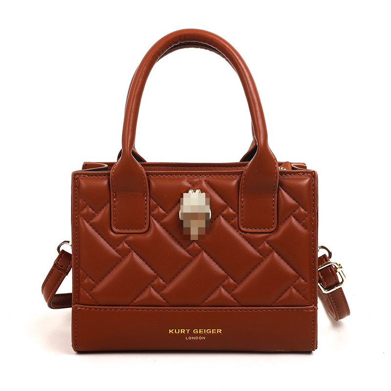 Bolso de PU transfronterizo nueva tendencia charol rombo pequeño cuadrado bolso de mensajero de un solo hombro de alta gama de nicho