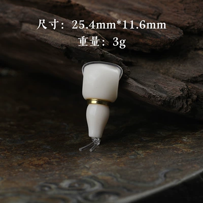 Wholesale Yak Bone Split-Type Three-Way Buddha Head Xizang-Style Jewelry Bracelet with 108 Beads and Spacer Beads (Zərgərlik ara hissələri) - gold-belt