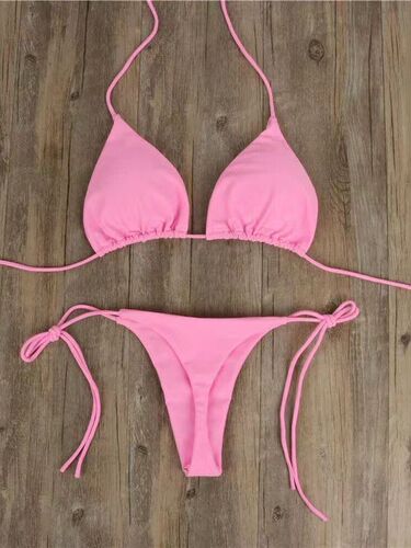 Stylish European and American separate swimwear for summer with padding, women's separate style with thin straps, traditional women's sex lingerie