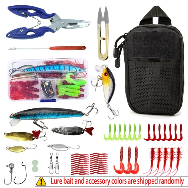 New Luya outdoor storage bag Ma Kou Luya soft and hard bait Luya forceps portable fishing kit cross-border wholesale