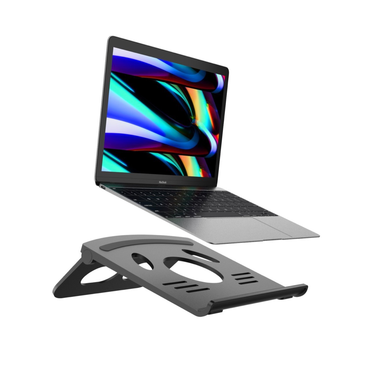 Soporte del ordenador portátil de refrigeración de escritorio plegable rack de almacenamiento portátil de doble cámara de teléfono móvil soporte de transmisión en vivo K579
