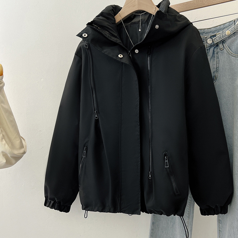 2024 nueva ropa de trabajo de plumón capa de algodón desmontable nueva capa de capuchón gruesa puede ser la misma ropa de algodón para hombres y mujeres delgada