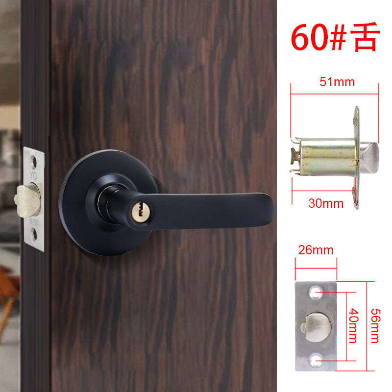 블랙 [키 3개] 알루미늄 합금 손잡이 - 텅 60개 포함, 총 길이 5CM~~인기 상품 복귀~~같은 스타일이 인기~~연간 베스트셀러 1위