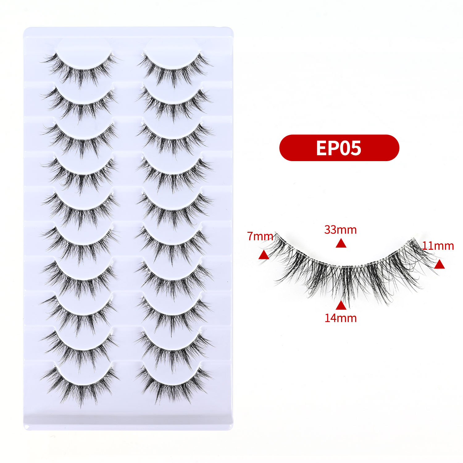 Nuevo asiático de una sola pieza de pestañas falsas, duro, natural, denso, COS, maquillaje tailandés, pequeño diablo, principiante diario