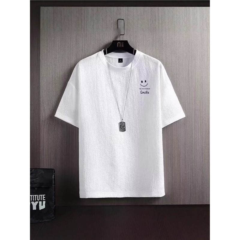 Source Manufacturer Short-Sleeved T-Shirt Men's Summer Thin Tops T-Shirt Trendy Brand Men's Clothing Loose T-Shirt Export
