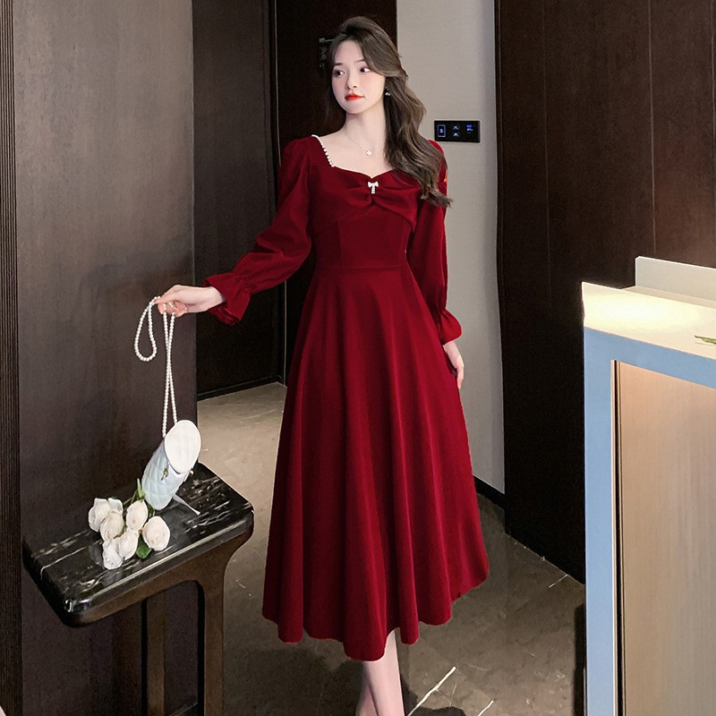 Bridal Toast Dress 2025 Spring New Small Elegant Wedding Engagement Evening Dress Usually Wear Women Slim