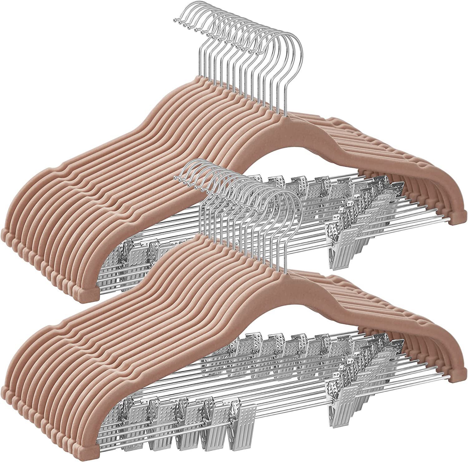 percha de ropa con clip de flocado percha de pantalones percha de ropa antideslizante para ahorrar espacio percha de ropa tienda de ropa trajes chaqueta de ropa