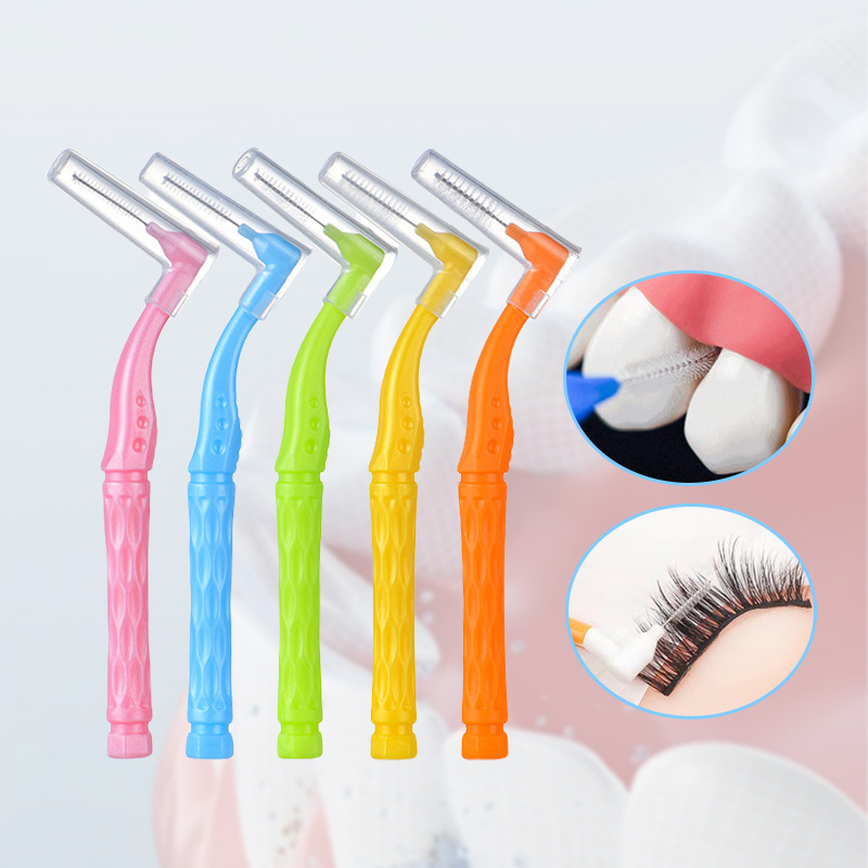 L-Shaped Interdental Brush, Soft-Bristle Toothbrush for Cleaning Gaps, Wisdom Teeth Correction Brush, Deep Cleaning Interdental Brush