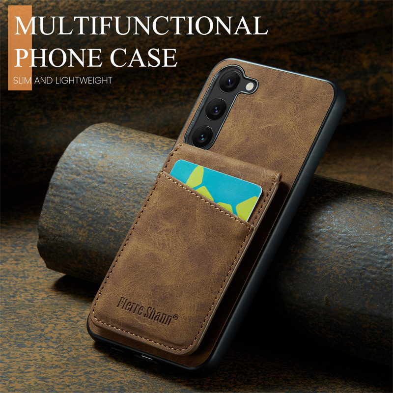 Suitable for Samsung S24 mobile phone case card SamsungS23 + simple S23Ultra folding men and women new fashion