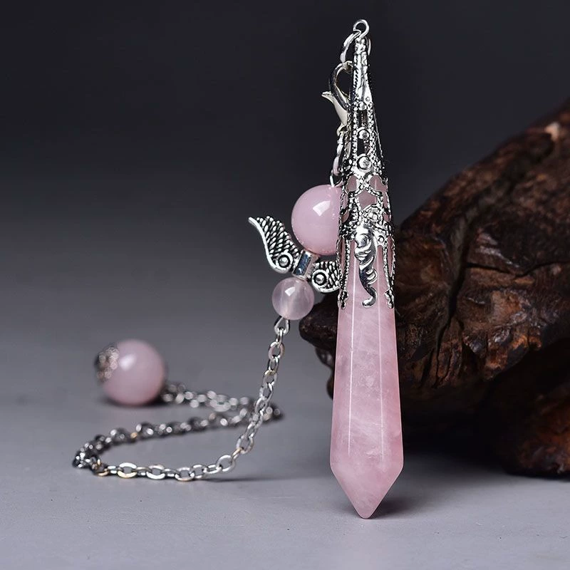 Hexagonal organic crystal pendant, accessory, Birthday gift