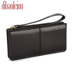Cross-border wallet women's long wallet women's wholesale soft leather wallet mobile phone bag zipper large capacity lanyard wallet