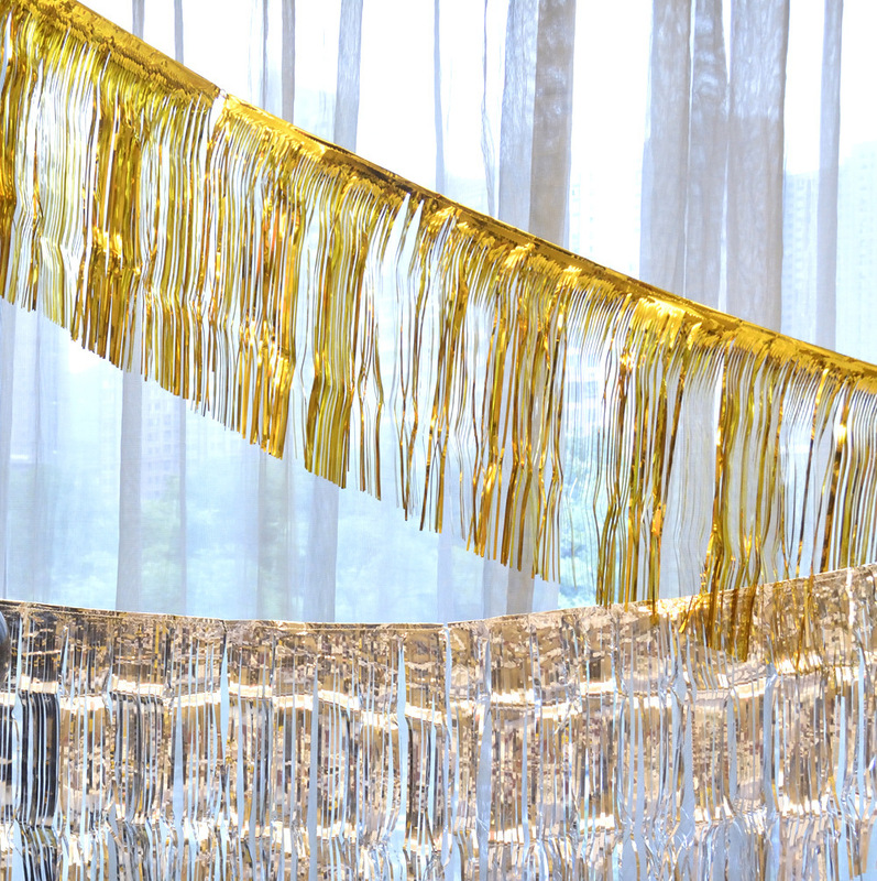 3M*30Cm Rain Curtain Tassel Garland Banner Birthday Party Wedding Decoration Background Door Curtain Shiny