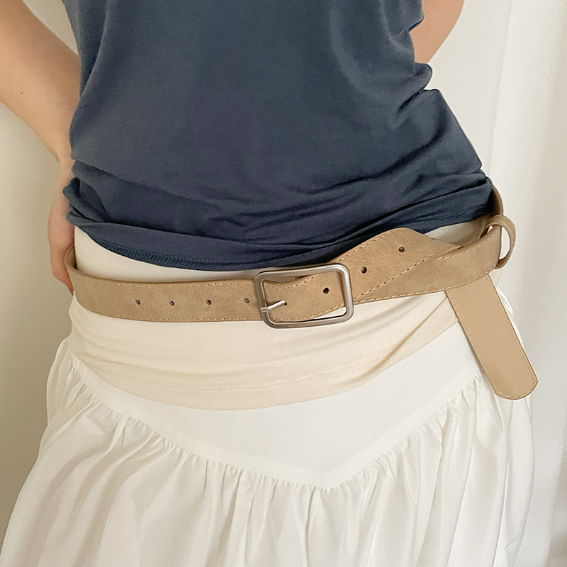 Korean Style Simple Versatile Belt for Women 2025 New Model with Skirt Jeans Decorative Niche Waist Belt Trendy